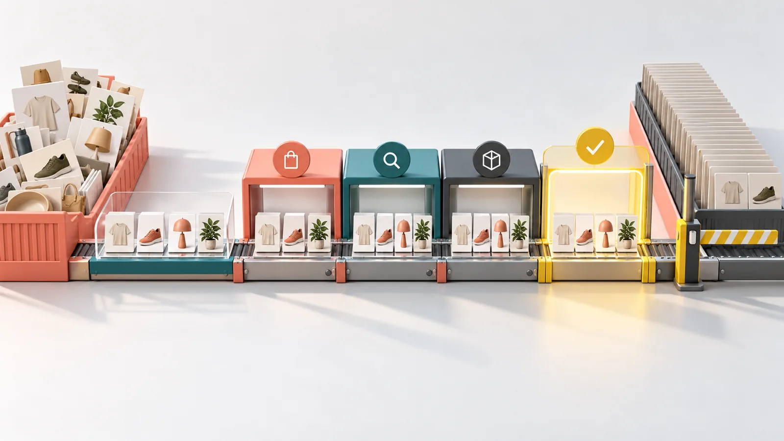Representative product sample passing storefront, discovery, and operations checks before the full catalog import