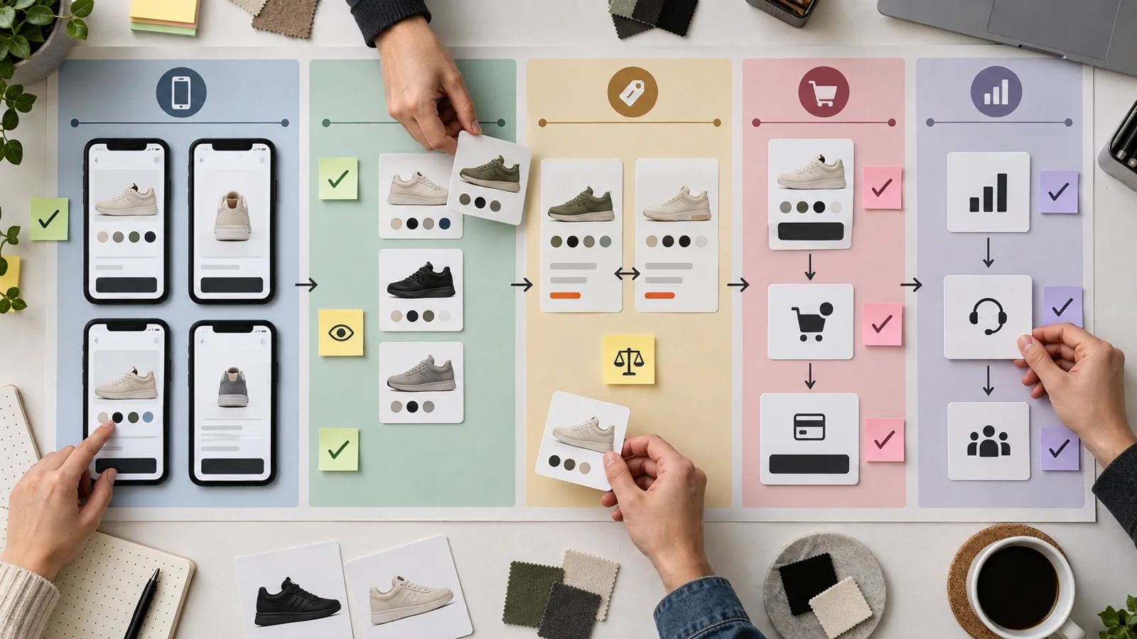 QA board for mobile product comparison cards and similar SKU paths