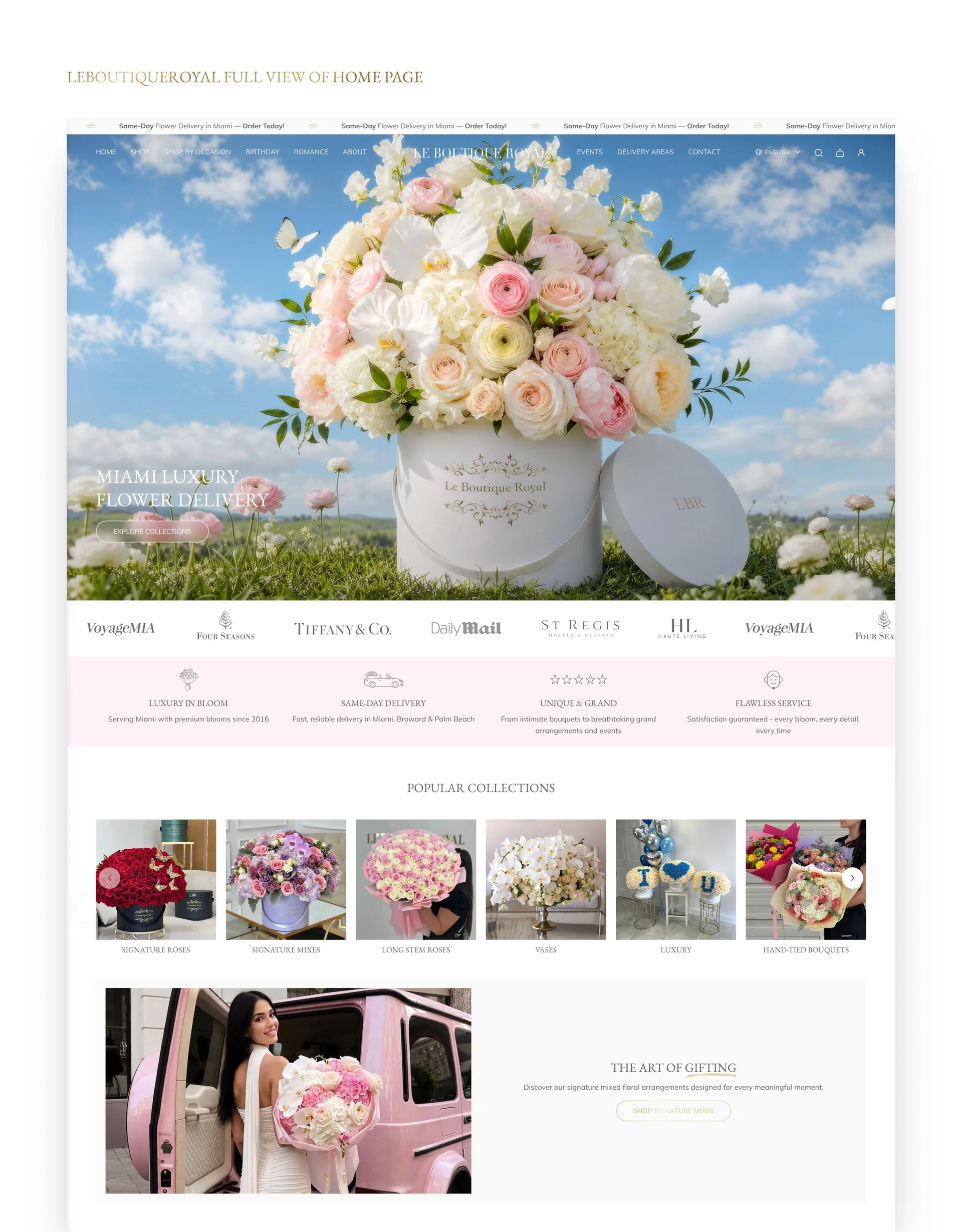 Le Boutique Royal: Carry useful content into Shopify