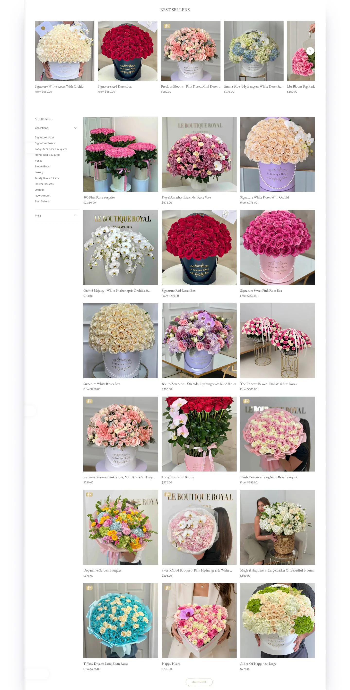 Le Boutique Royal project screen 2