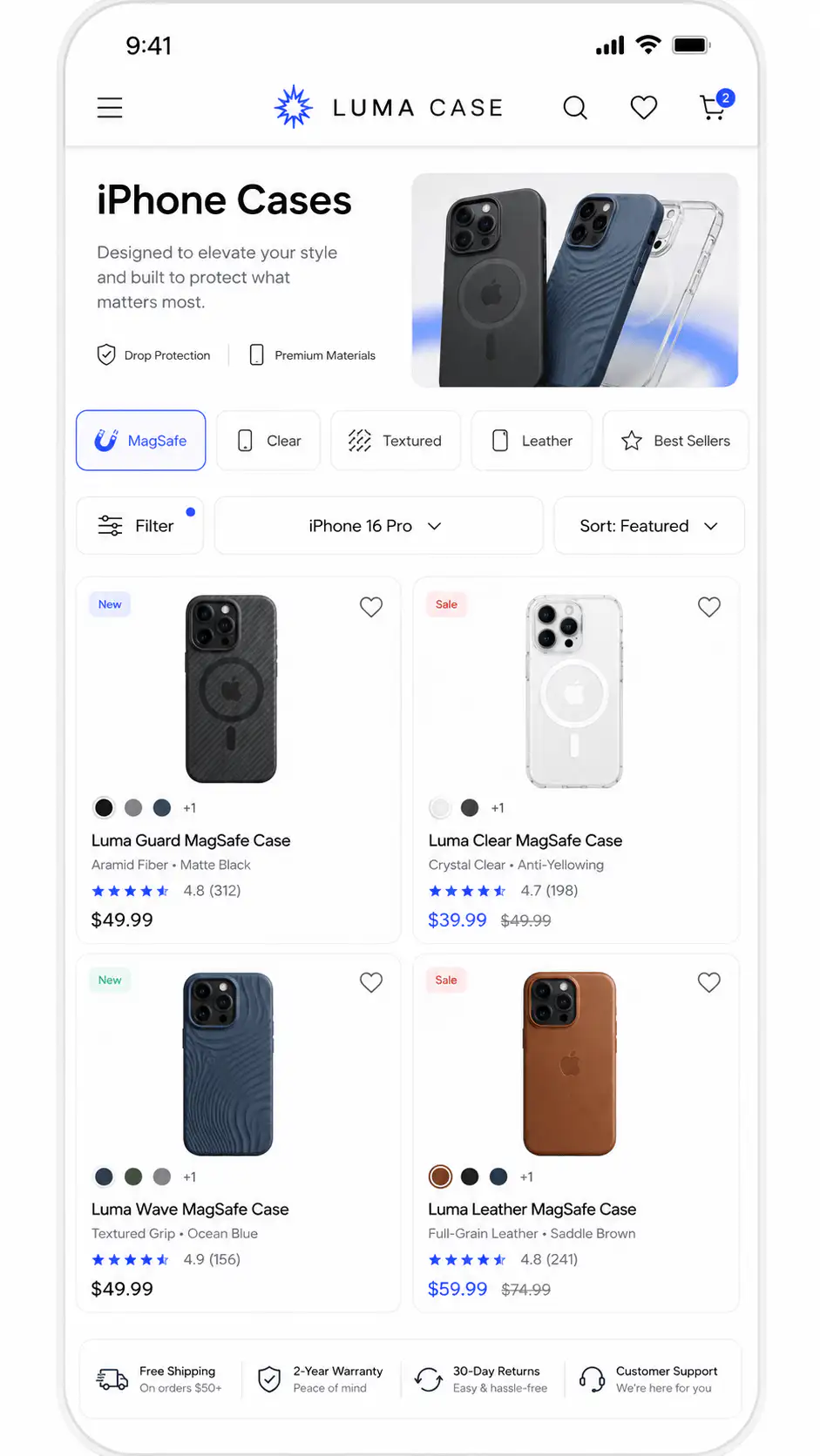 Shopify collection page example showing product cards and category browsing for product discovery